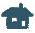 Small blue house Home icon.